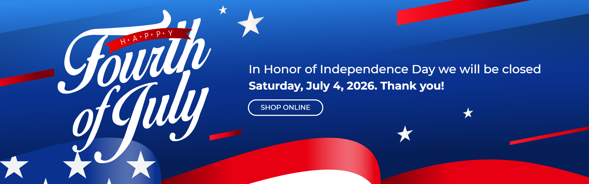 Closed July 4th